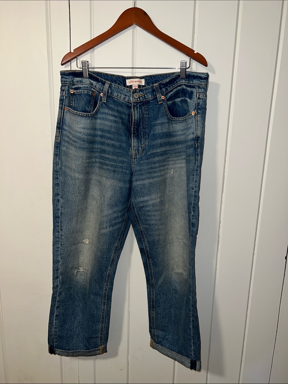 Lucky Brand Boyfriend Jeans in Blue Waist 12/31R